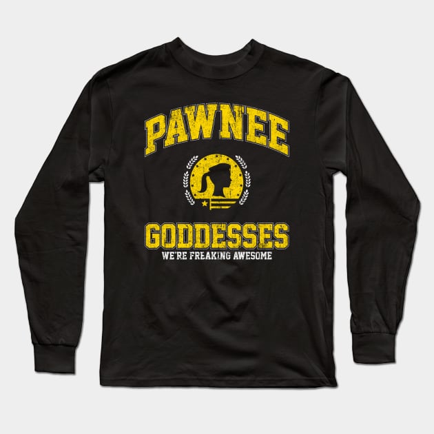 Pawnee Goddesses Long Sleeve T-Shirt by huckblade
